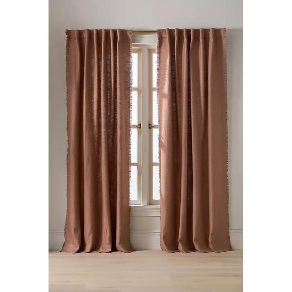 Anthropologie Linen Blend Curtain